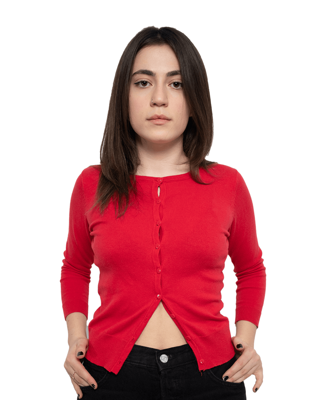 RED CARDIGAN