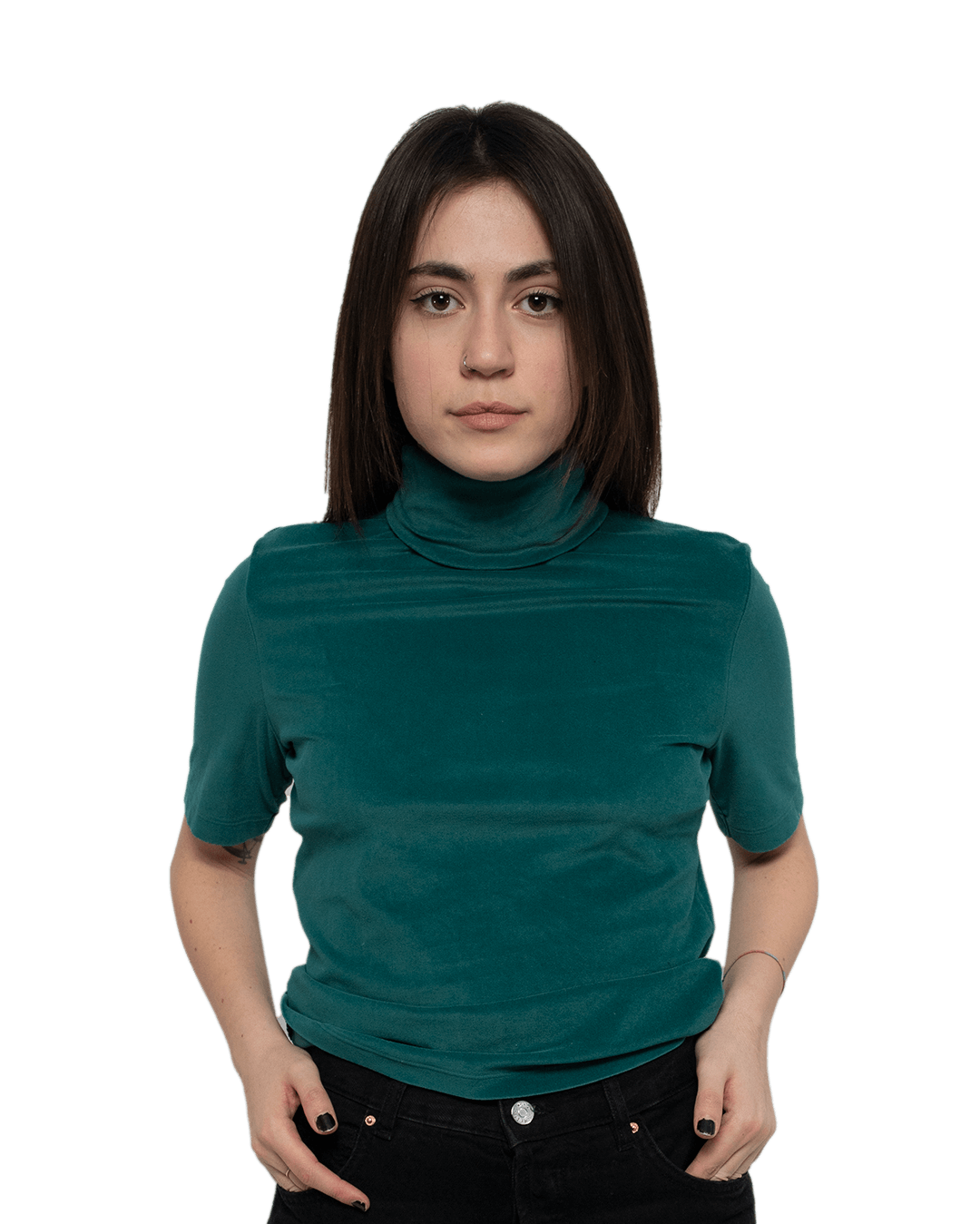 SHORT SLEEVE TURTLENECK