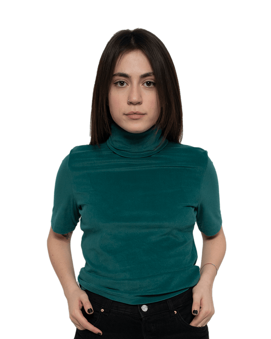 SHORT SLEEVE TURTLENECK