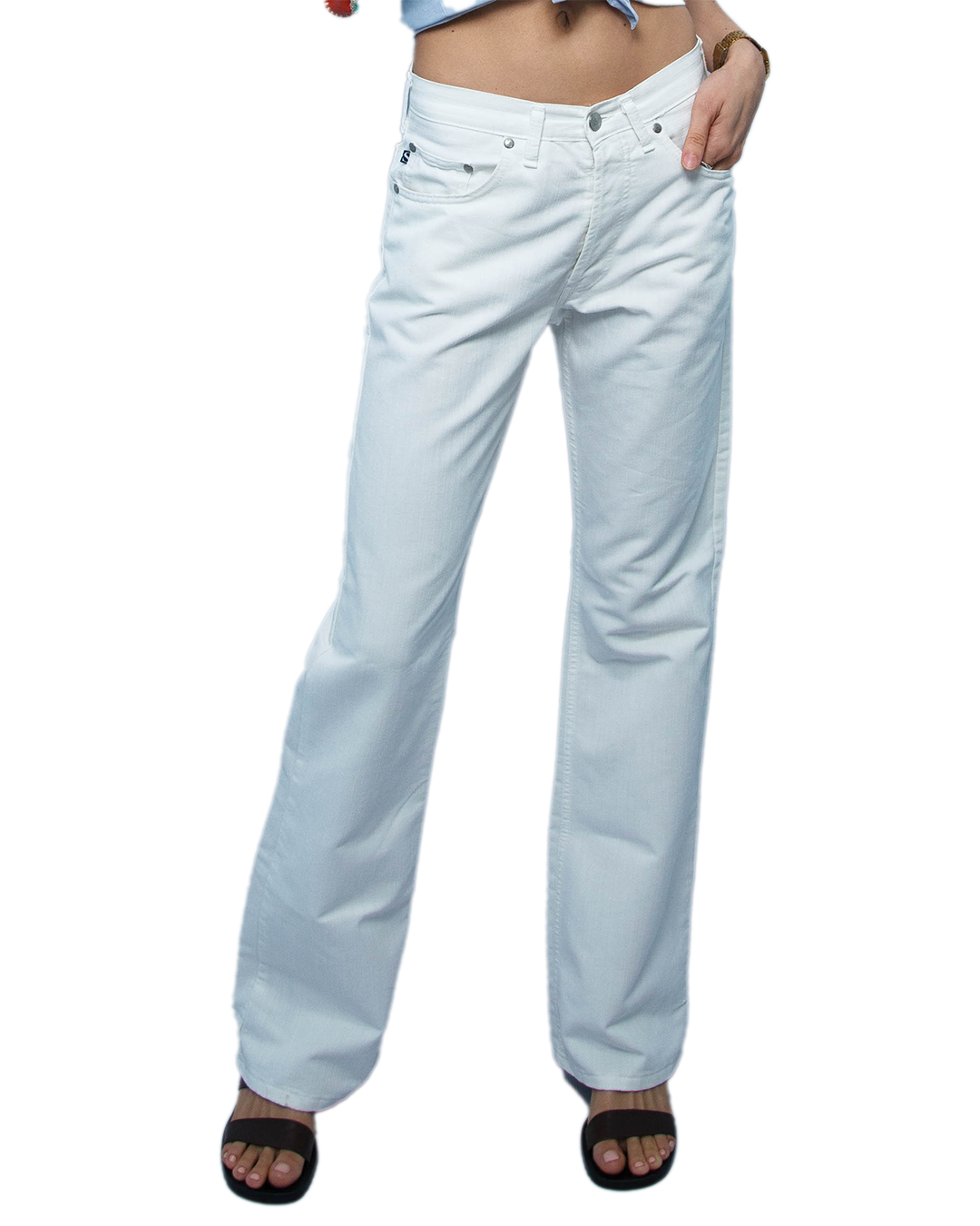 WHITE FLARED DENIM