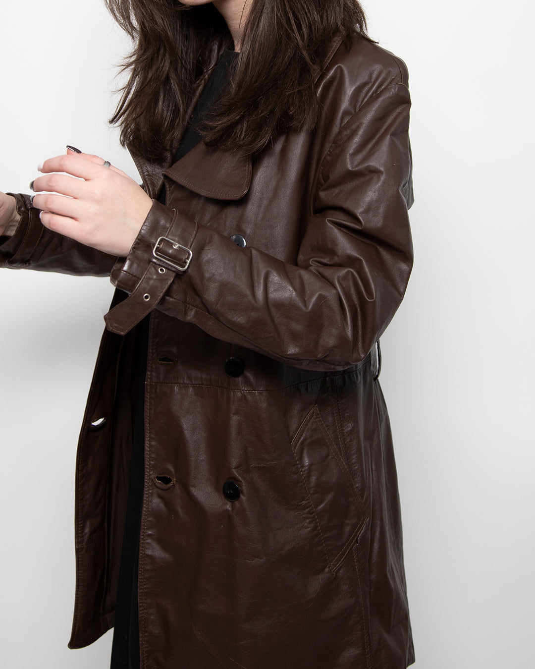 LEATHER TRENCH